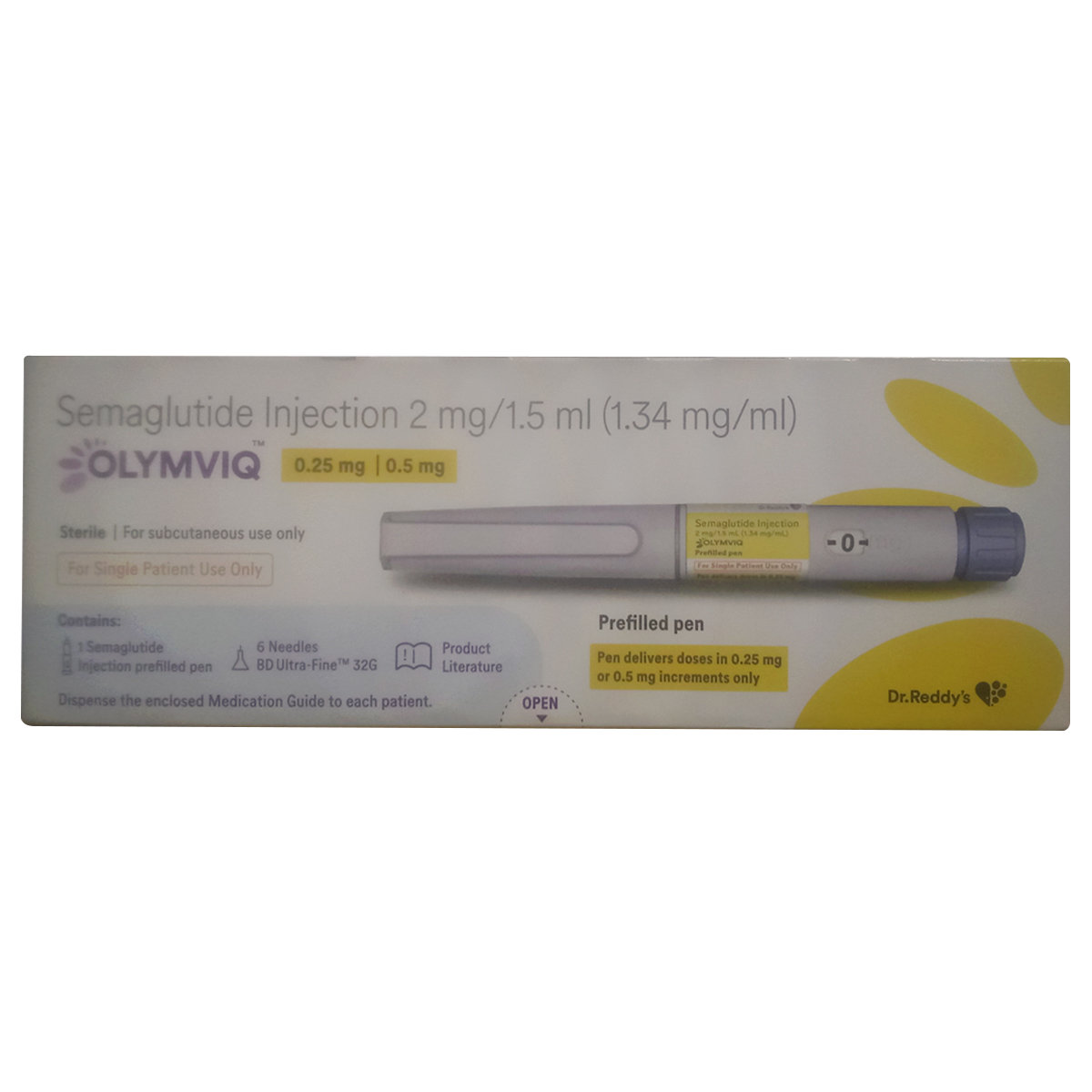 Olymviq 0.25/0.5 Prefilled Pen Injection 1's Olymviq 0.25/0.5 Prefilled Pen Injection 1's