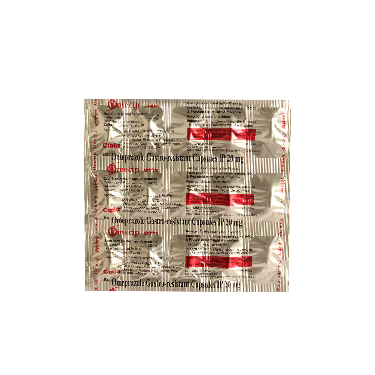 Omecip Capsule 15's, Pack of 15 CAPSULES