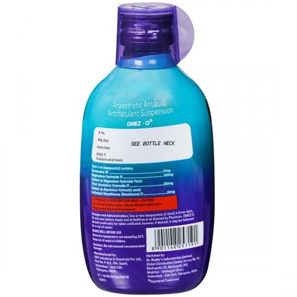 Omez-O Sugar Free Mint Suspension 200 ml, Pack of 1 Suspension Omez-O Sugar Free Mint Suspension 200 ml, Pack of 1 Suspension