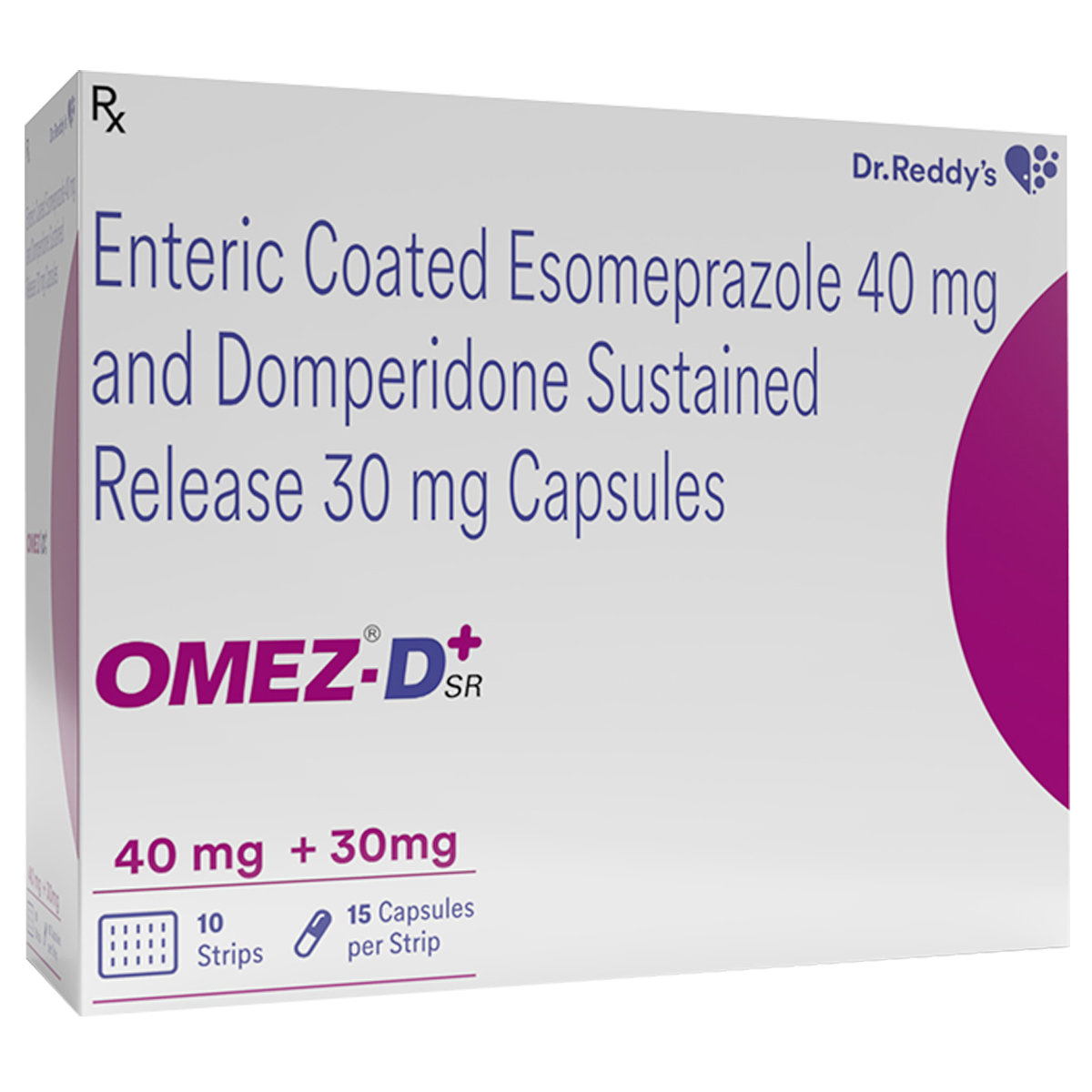 Omez-D SR+ 40mg/30mg Capsule 15's, Pack of 15 CAPSULES Omez-D SR+ 40mg/30mg Capsule 15's, Pack of 15 CAPSULES