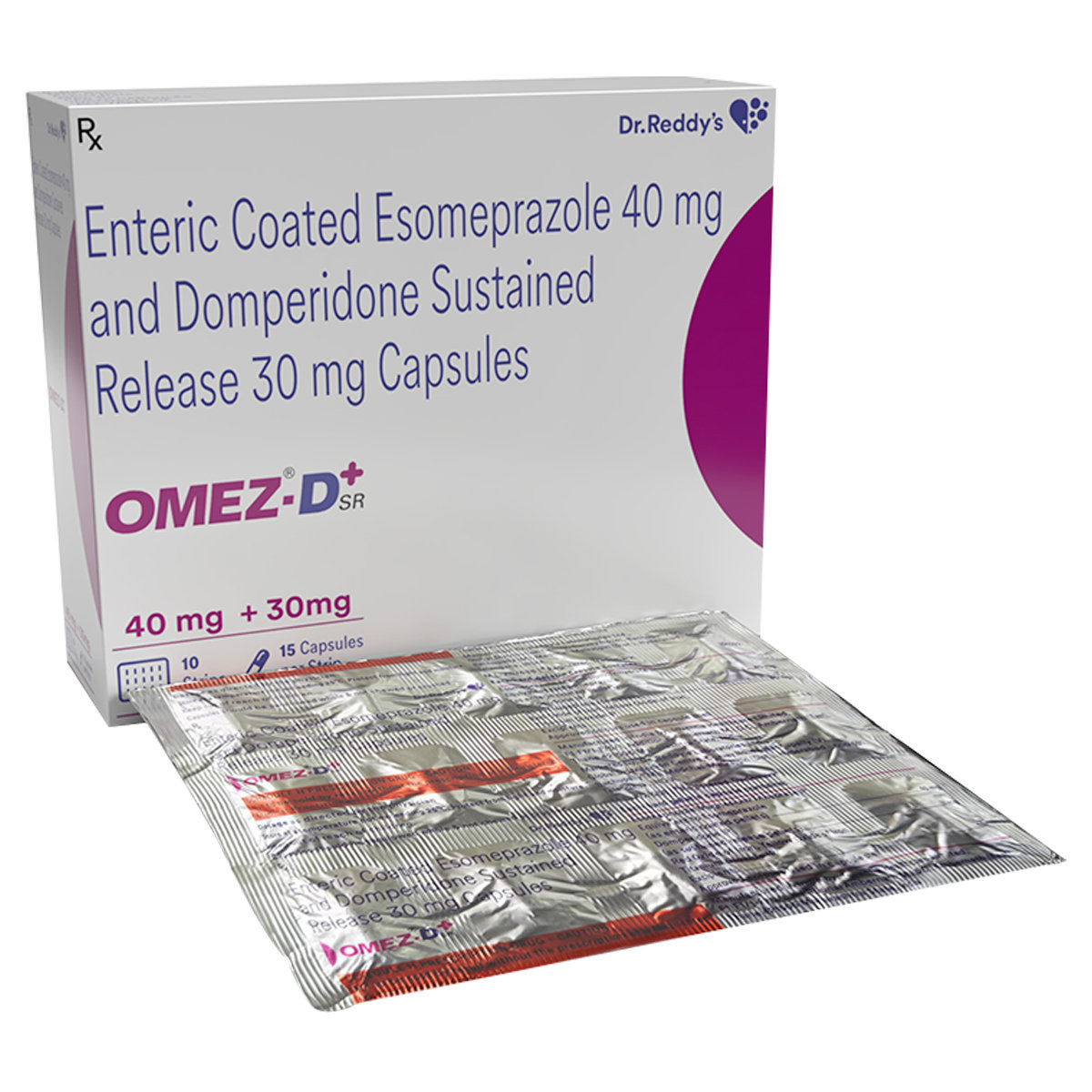 Omez-D SR+ 40mg/30mg Capsule 15's, Pack of 15 CAPSULES Omez-D SR+ 40mg/30mg Capsule 15's, Pack of 15 CAPSULES