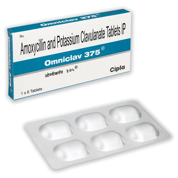 Omniclav 375 mg Tablet 6's