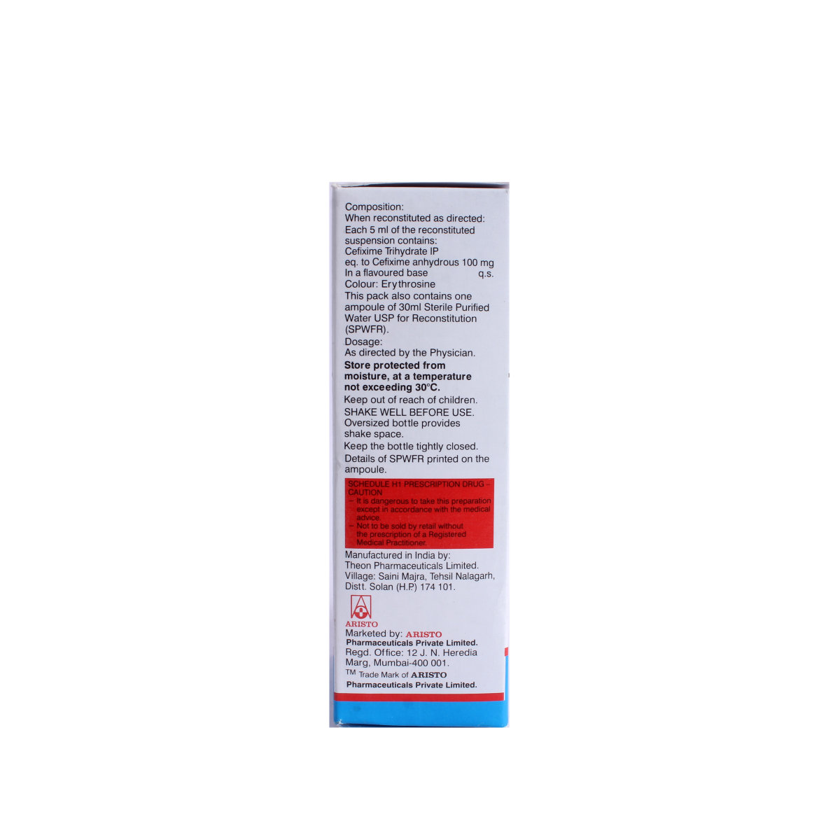 Omnicef-O 100 mg Suspension 30 ml, Pack of 1 Suspension Omnicef-O 100 mg Suspension 30 ml, Pack of 1 Suspension