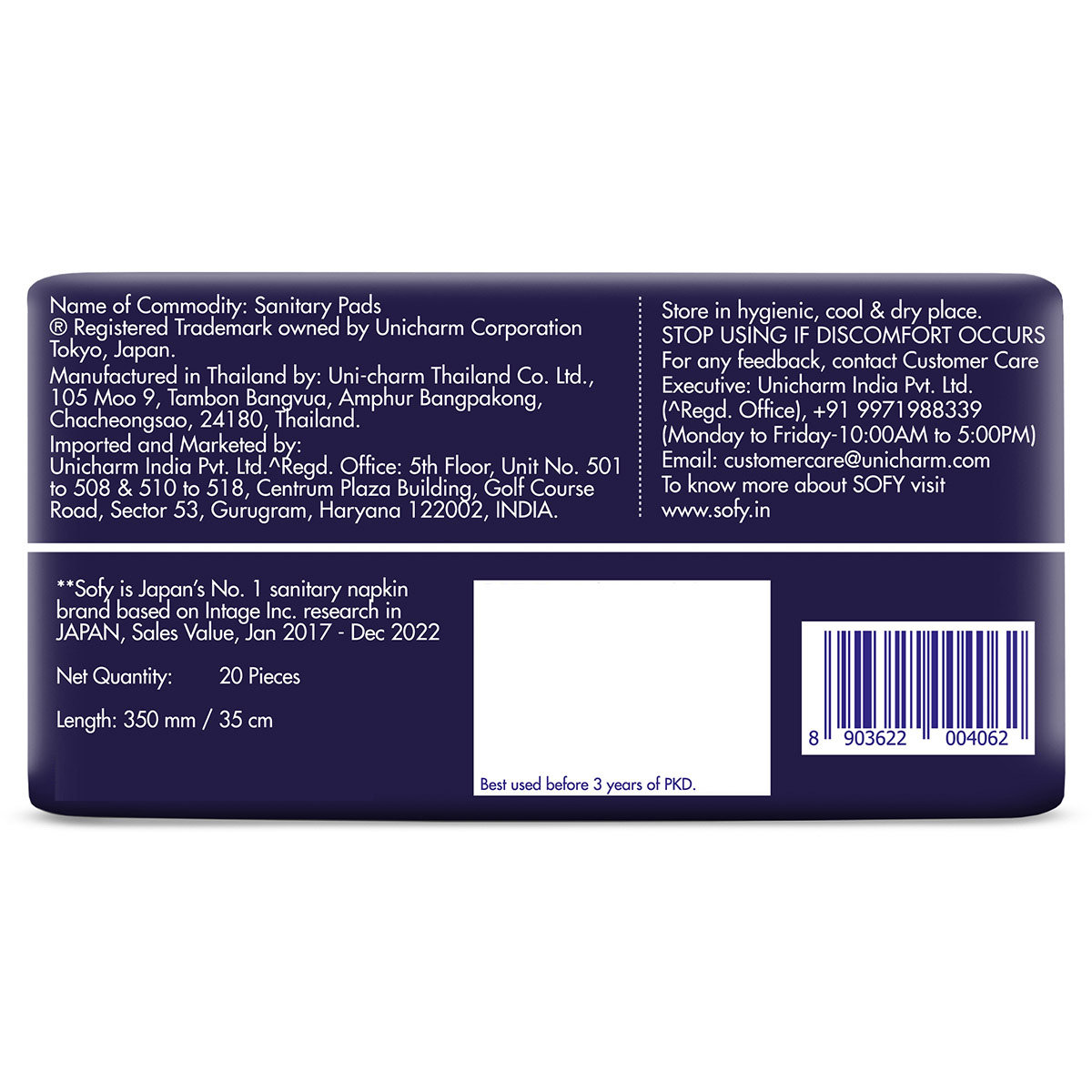 Sofy Anti Bacteria Overnight Sanitary Pads XXL, 20 Count, Pack of 1 Sofy Anti Bacteria Overnight Sanitary Pads XXL, 20 Count, Pack of 1