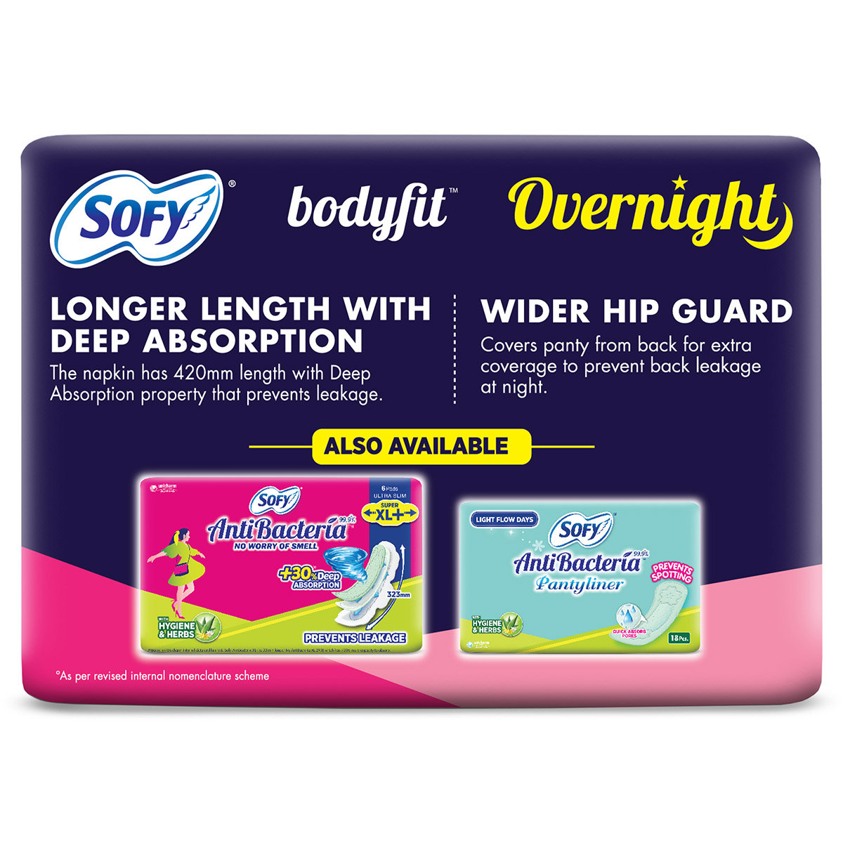 Sofy Bodyfit Overnight Sanitary Pads XXXL, 3 Count, Pack of 1 Sofy Bodyfit Overnight Sanitary Pads XXXL, 3 Count, Pack of 1
