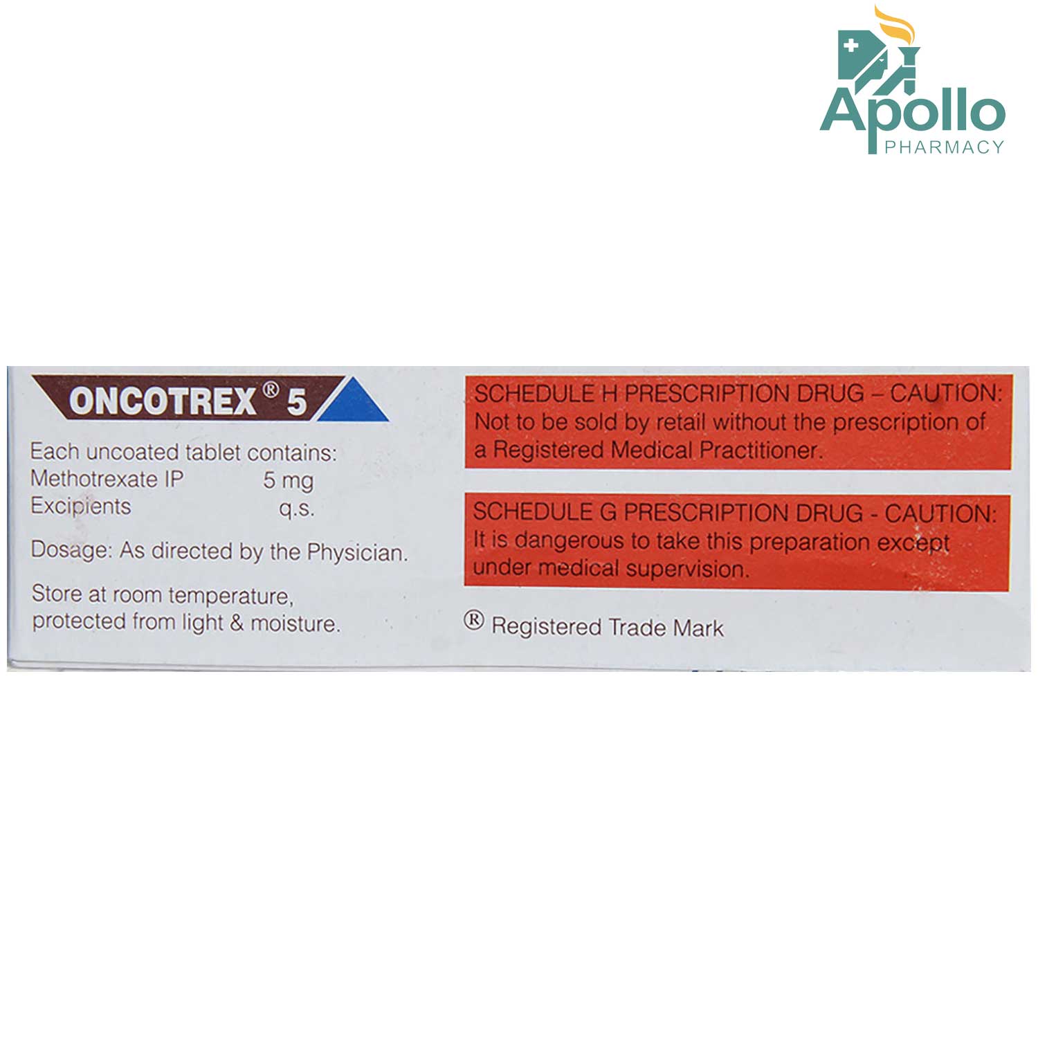 Oncotrex 5 Tablet 10's, Pack of 10 TABLETS Oncotrex 5 Tablet 10's, Pack of 10 TABLETS