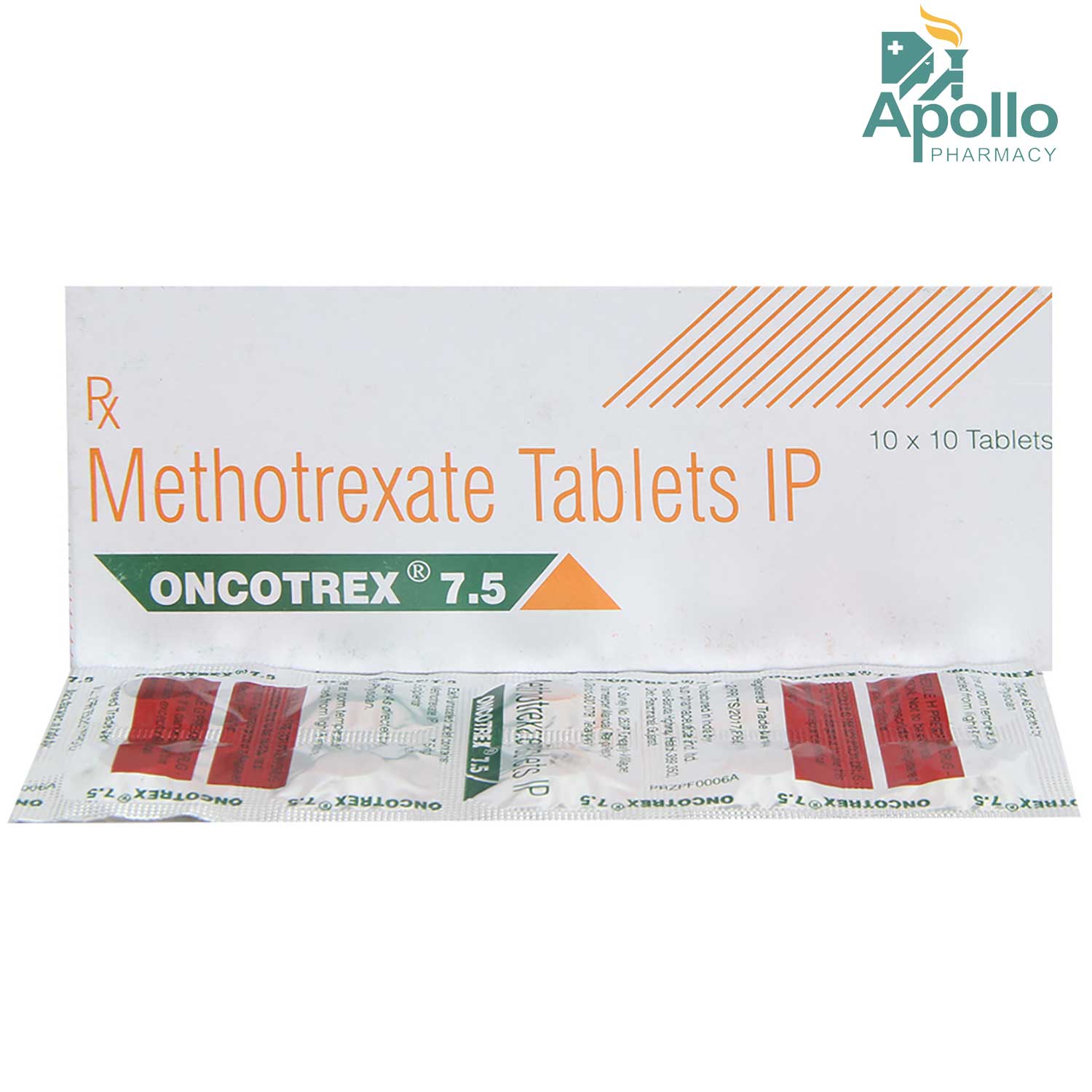 Oncotrex 7.5 Tablet 10's, Pack of 10 TABLETS Oncotrex 7.5 Tablet 10's, Pack of 10 TABLETS