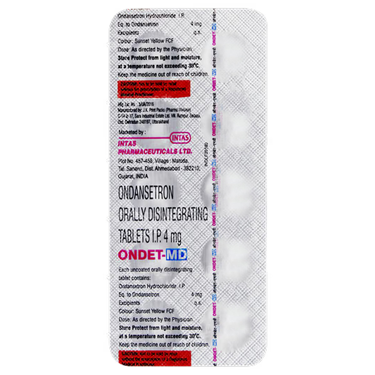 Ondet MD Tablet 10's, Pack of 10 TabletS Ondet MD Tablet 10's, Pack of 10 TabletS