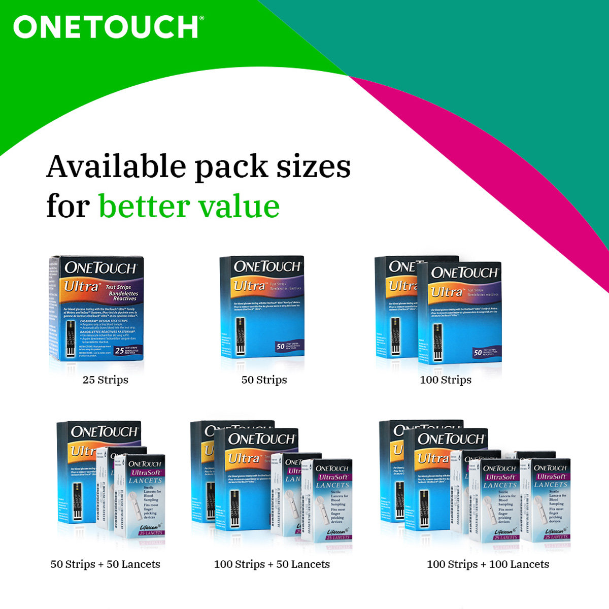 OneTouch Ultra Test Strips, 50 Count, Pack of 1 OneTouch Ultra Test Strips, 50 Count, Pack of 1