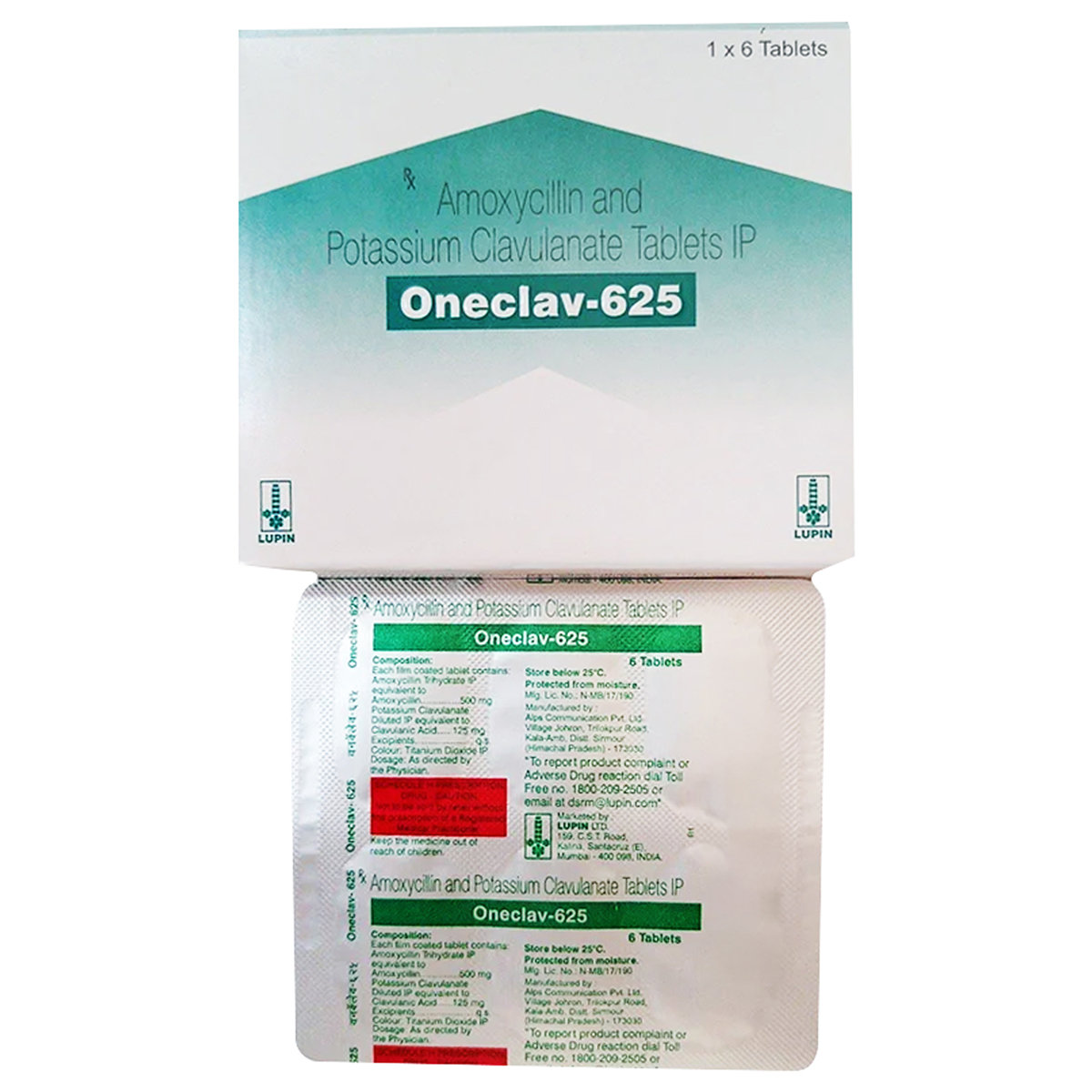 Oneclav 625 mg Tablet 6's, Pack of 6 TabletS Oneclav 625 mg Tablet 6's, Pack of 6 TabletS