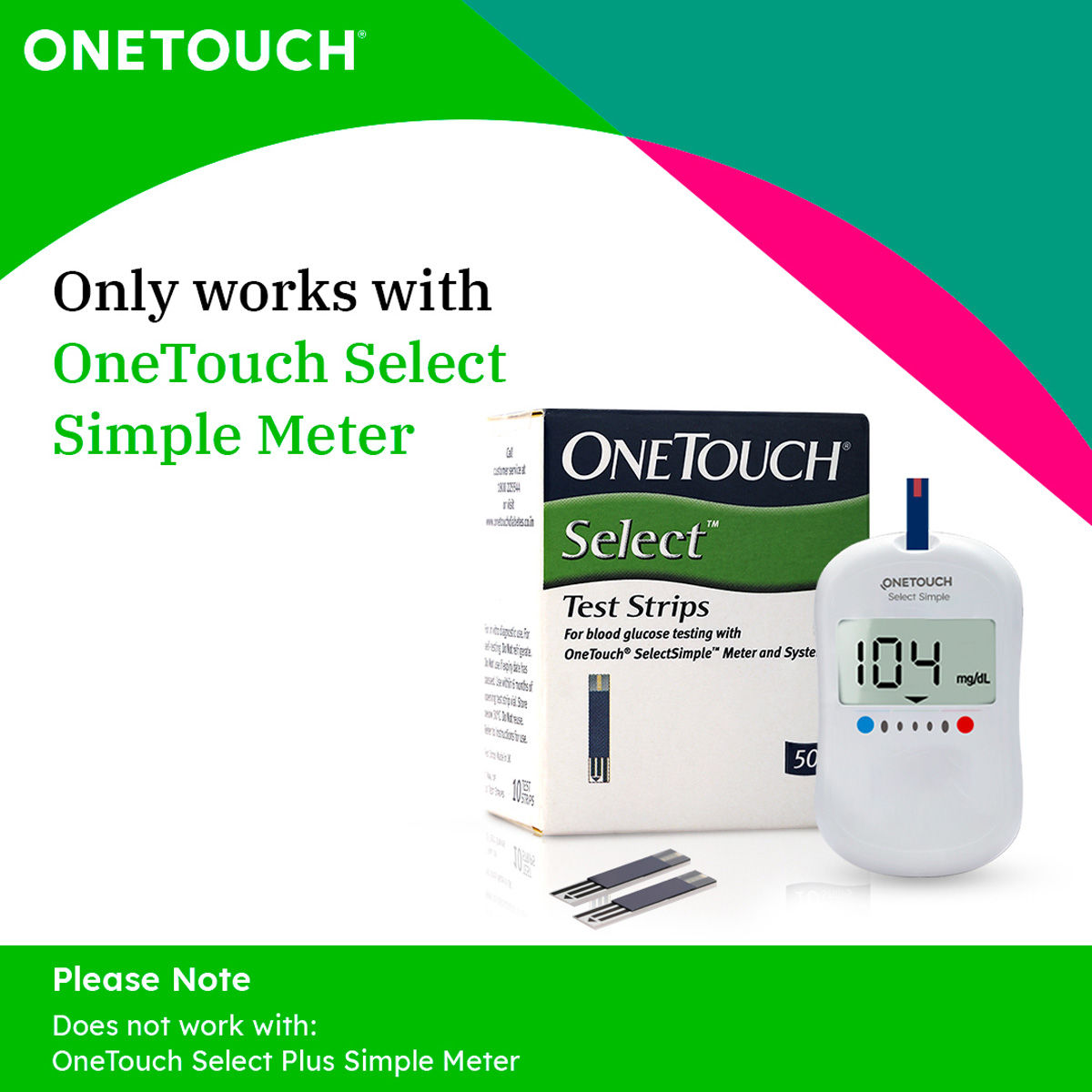 OneTouch Select Test Strips, 50 Count, Pack of 1 