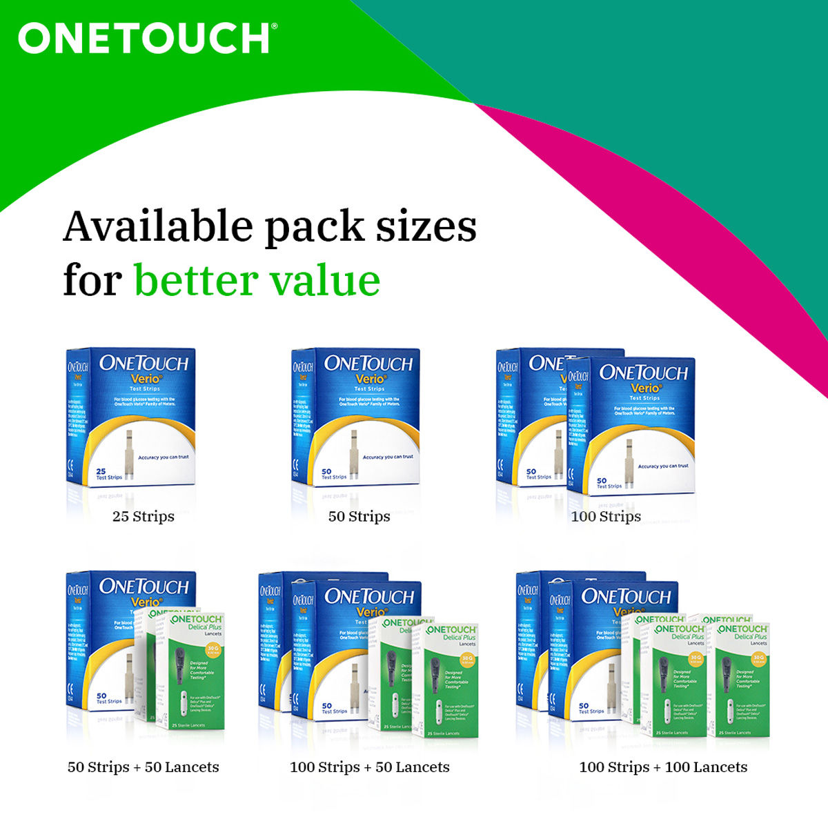 OneTouch Verio Test Strips, 50 Count, Pack of 1 