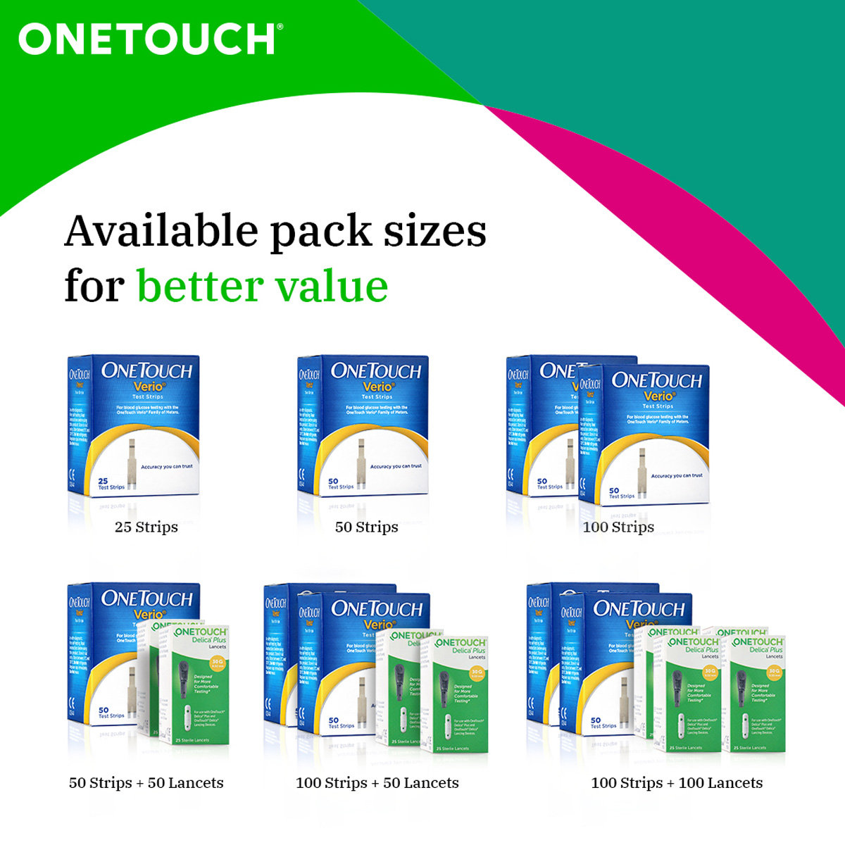 OneTouch Verio Test Strips, 50 Count, Pack of 1 OneTouch Verio Test Strips, 50 Count, Pack of 1