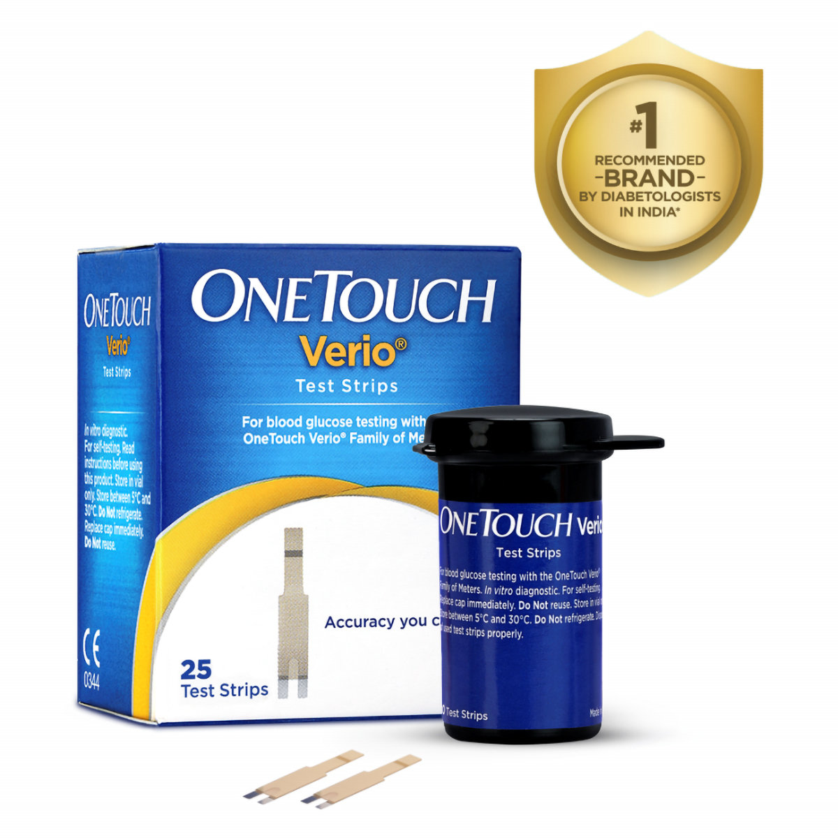 OneTouch Verio Test Strips, 25 Count, Pack of 1 OneTouch Verio Test Strips, 25 Count, Pack of 1