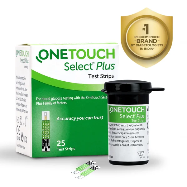 OneTouch Select Plus Test Strips, 25 Count, Pack of 1