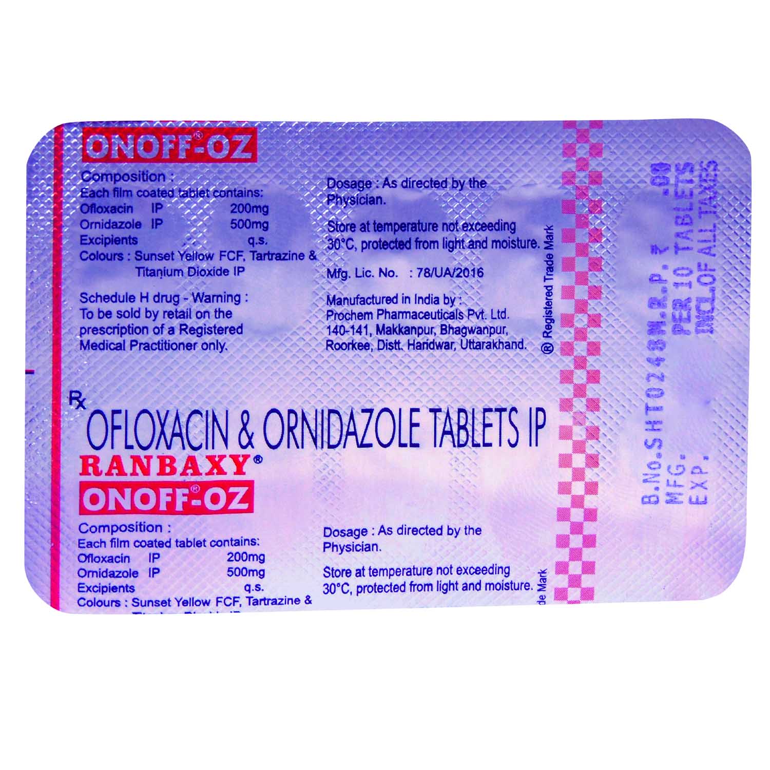Onoff OZ Tablet 10's, Pack of 10 TABLETS Onoff OZ Tablet 10's, Pack of 10 TABLETS