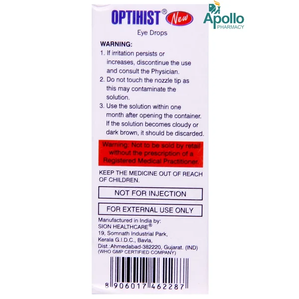 Optihist Eye Drop 5ml, Pack of 1 DROPS