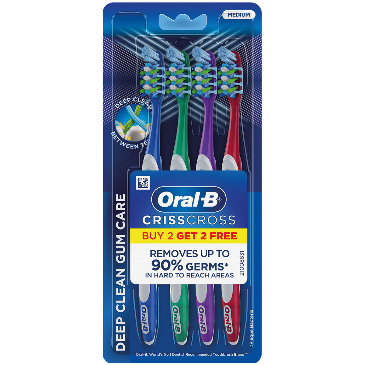 Oral B Criss Cross Deep Clean Gum Care Toothbrush Medium Buy Get Free Uses