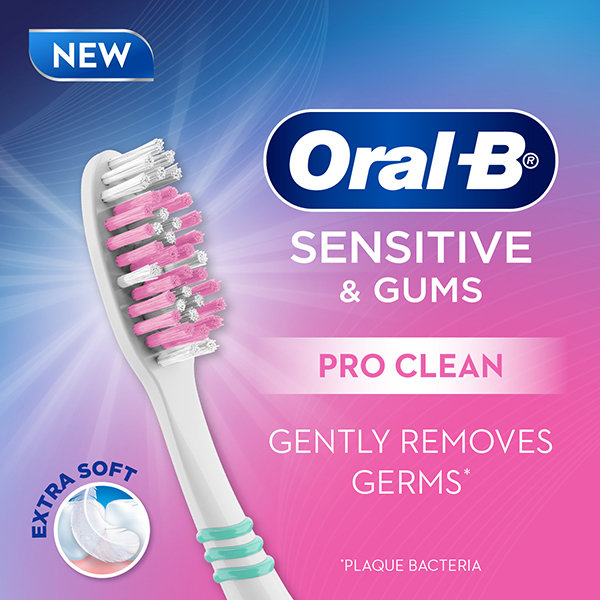 Oral-B Sensitive & Gums Pro Clean Extra Soft Toothbrush, 4 Count, Pack of 1 Oral-B Sensitive & Gums Pro Clean Extra Soft Toothbrush, 4 Count, Pack of 1