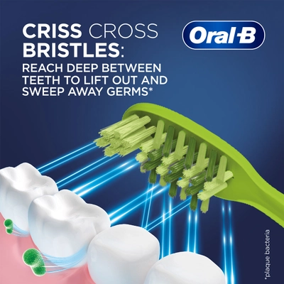 Oral-B Criss Cross Neem Extract Medium Toothbrush, 4 Count (Buy 2, Get 2 Free), Pack of 1