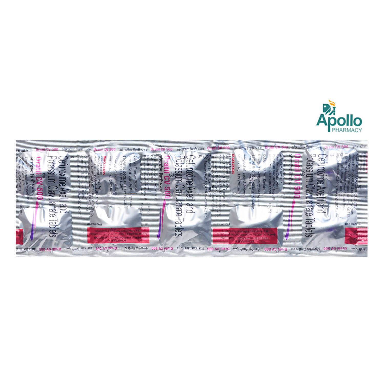 Oratil CV 500 Tablet 10's, Pack of 10 TABLETS Oratil CV 500 Tablet 10's, Pack of 10 TABLETS