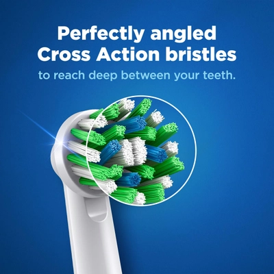 Oral-B Crossaction Brush Heads, 2 Count, Pack of 1