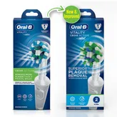 Oral-B Vitality Cross Action Electric Rechargeable Toothbrush for Adult, 1 Count | Powered By Braun, Pack of 1