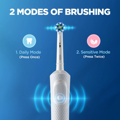 Oral-B Vitality Cross Action Electric Rechargeable Toothbrush for Adult, 1 Count | Powered By Braun, Pack of 1