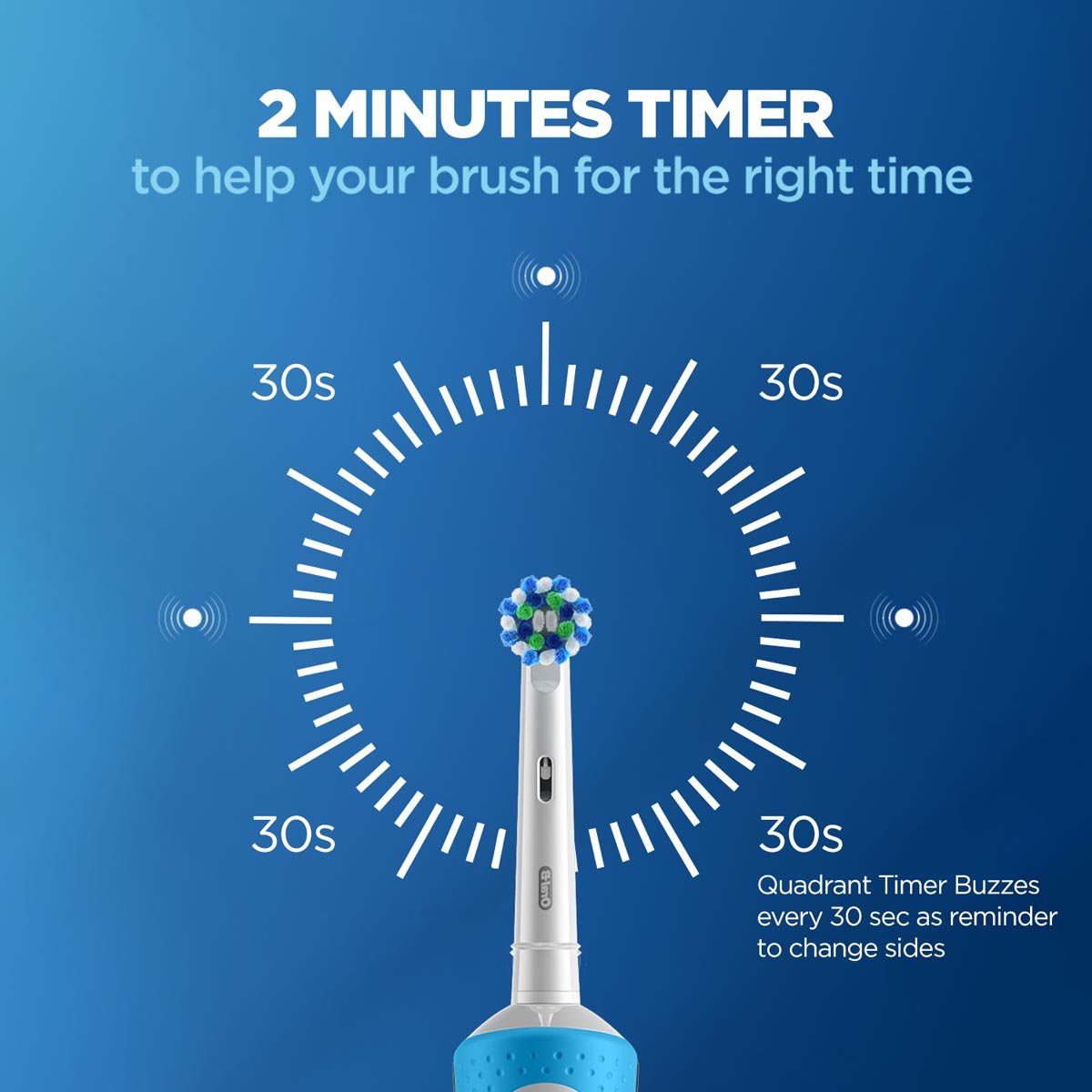 Oral-B Vitality 100 Blue Criss Cross Electric Rechargeable Toothbrush for Adult, 1 Count | Powered By Braun |, Pack of 1 Oral-B Vitality 100 Blue Criss Cross Electric Rechargeable Toothbrush for Adult, 1 Count | Powered By Braun |, Pack of 1