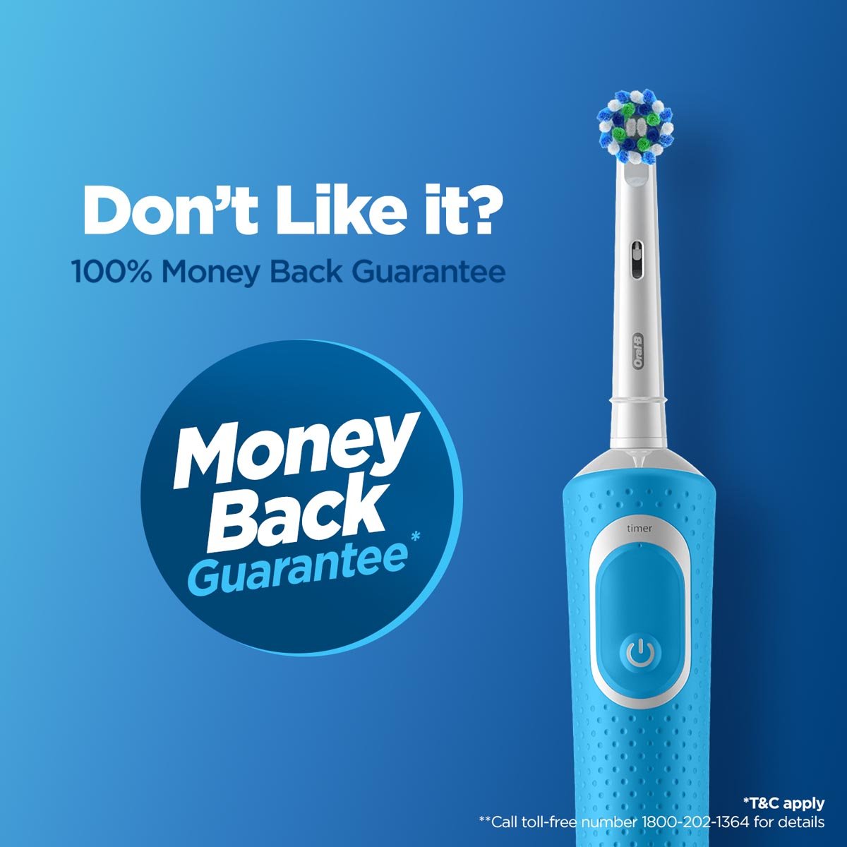 Oral-B Vitality 100 Blue Criss Cross Electric Rechargeable Toothbrush for Adult, 1 Count | Powered By Braun |, Pack of 1 Oral-B Vitality 100 Blue Criss Cross Electric Rechargeable Toothbrush for Adult, 1 Count | Powered By Braun |, Pack of 1