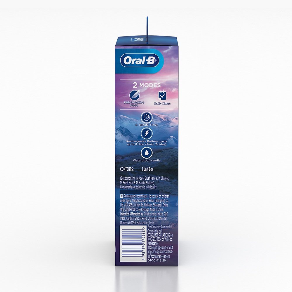 Oral-B Kids Disney Frozen Extra Soft Electric Rechargeable Toothbrush for 3+ Years, 1 Count, Pack of 1 Oral-B Kids Disney Frozen Extra Soft Electric Rechargeable Toothbrush for 3+ Years, 1 Count, Pack of 1