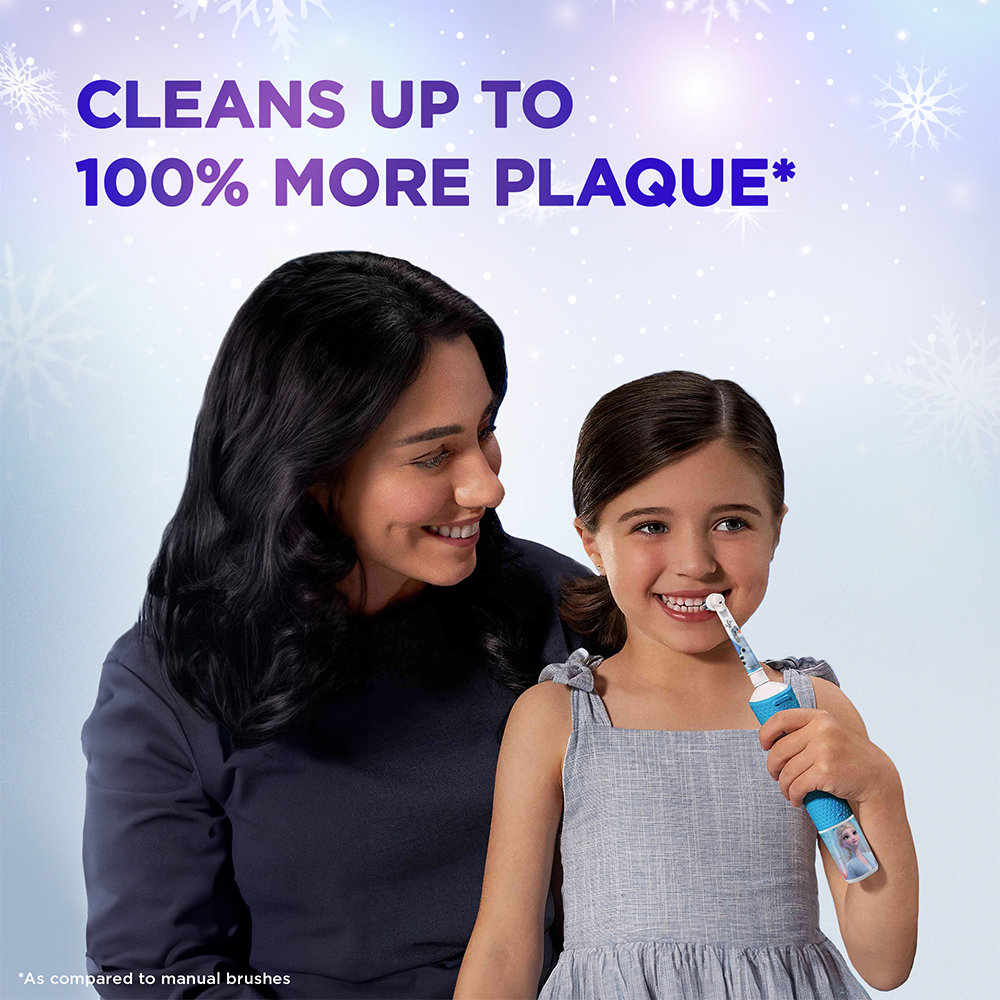 Oral-B Kids Disney Frozen Extra Soft Electric Rechargeable Toothbrush for 3+ Years, 1 Count, Pack of 1 Oral-B Kids Disney Frozen Extra Soft Electric Rechargeable Toothbrush for 3+ Years, 1 Count, Pack of 1