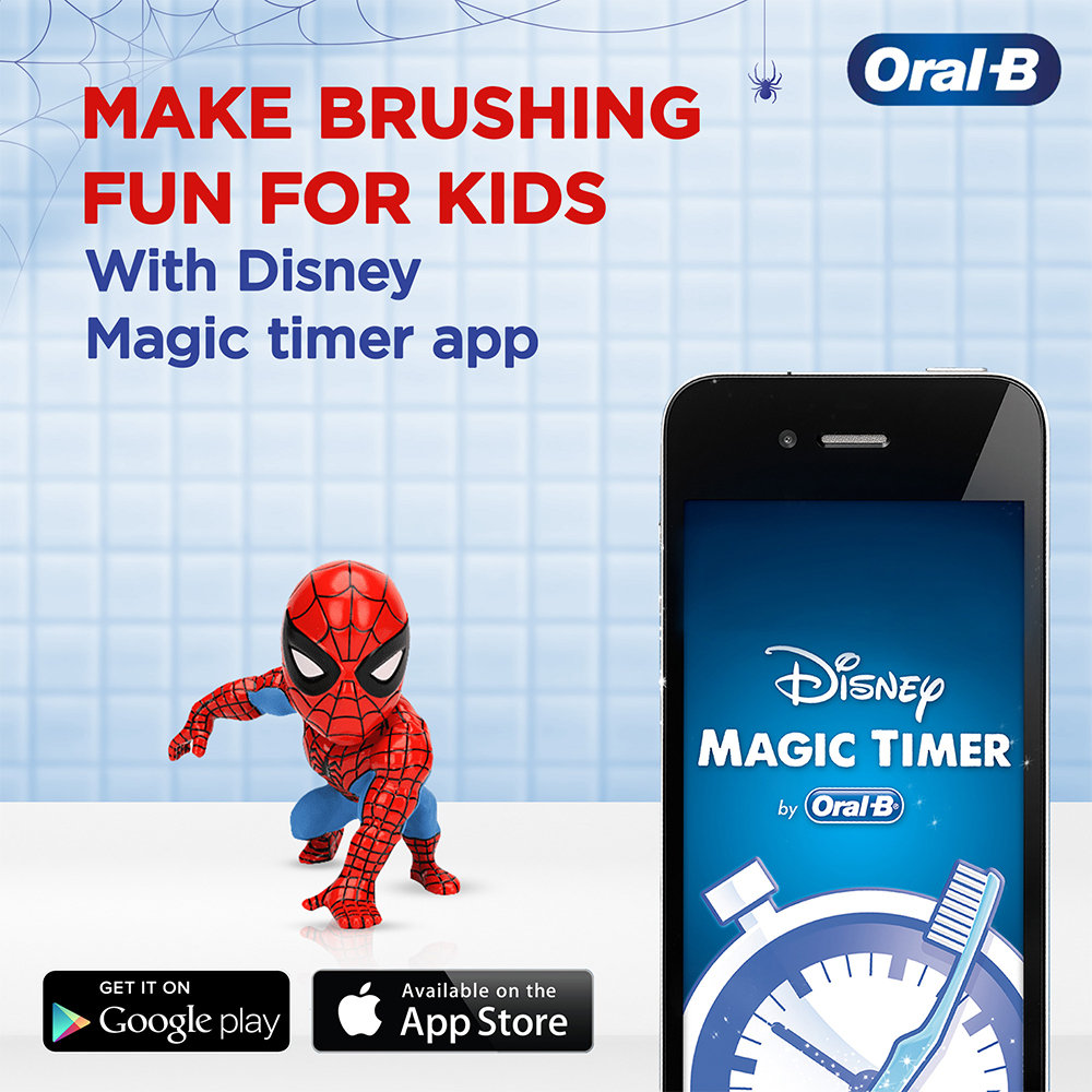 Oral-B Kids Spiderman Extra Soft Electric Rechargeable Toothbrush for 3+ Years, 1 Count, Pack of 1 Oral-B Kids Spiderman Extra Soft Electric Rechargeable Toothbrush for 3+ Years, 1 Count, Pack of 1