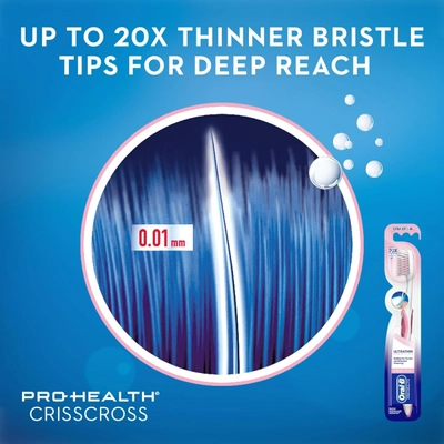 Oral-B Crisscross Ultrathin Extra Soft Toothbrush, 3 Count (Buy 2 Get 1 Free), Pack of 1