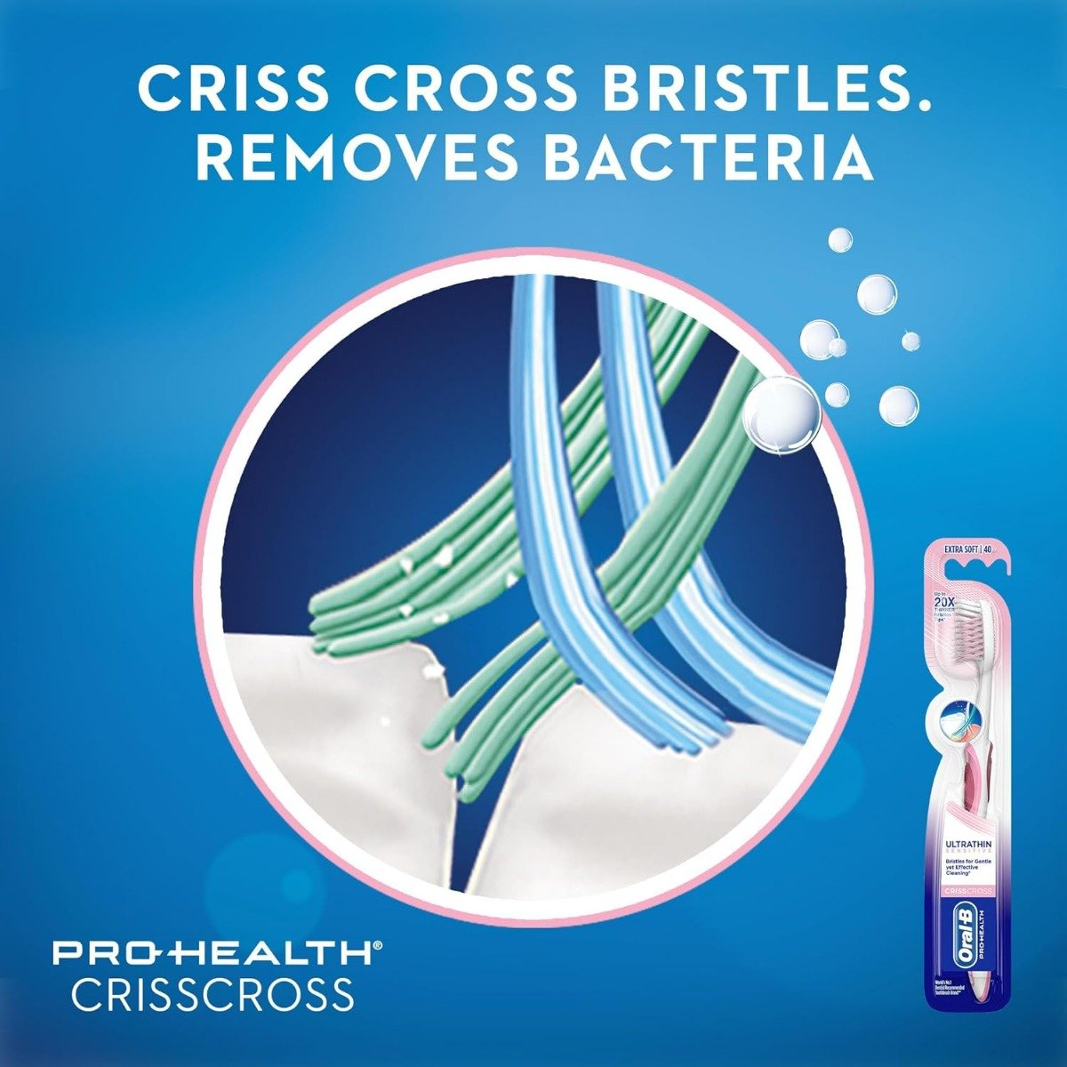 Oral-B Crisscross Ultrathin Extra Soft Toothbrush, 3 Count (Buy 2 Get 1 Free), Pack of 1 Oral-B Crisscross Ultrathin Extra Soft Toothbrush, 3 Count (Buy 2 Get 1 Free), Pack of 1