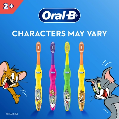 Oral-B Tom &amp; Jerry Extra Soft Toothbrush for 2+ Years Kids, 2 Count, Pack of 1