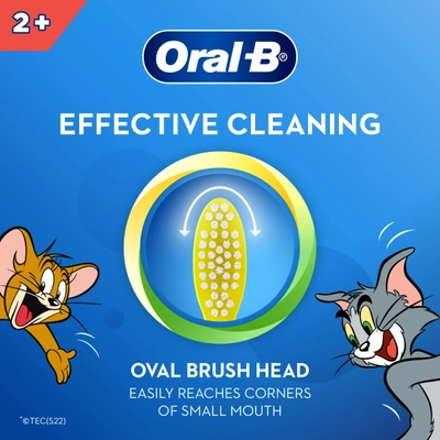 Oral-B Tom &amp; Jerry Extra Soft Toothbrush for 2+ Years Kids, 2 Count, Pack of 1