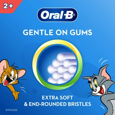 Oral-B Tom &amp; Jerry Extra Soft Toothbrush for 2+ Years Kids, 2 Count, Pack of 1