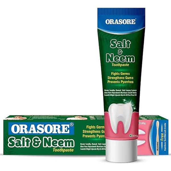 Orasore Salt & Neem Toothpaste, 100 gm