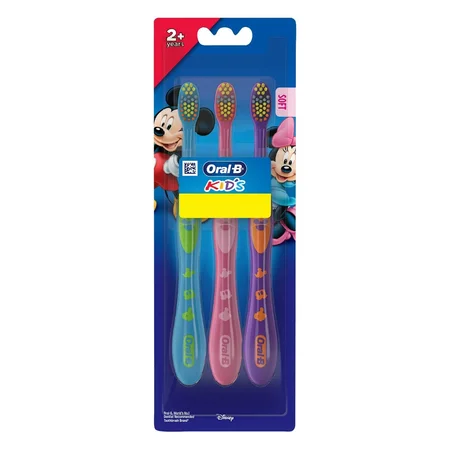 Oral-B Kids Soft Toothbrush for 2 Years, 3 Count