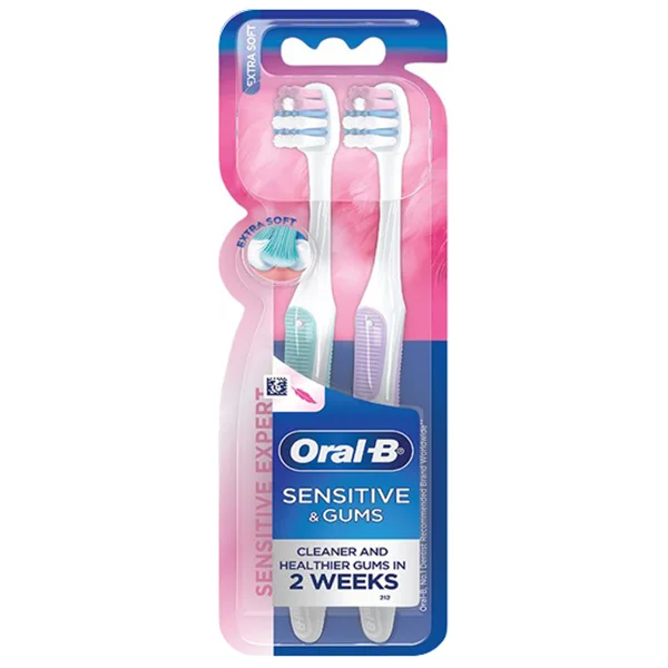 Oral-B Sensitive & Gums Extra Soft Toothbrush, 2 Count