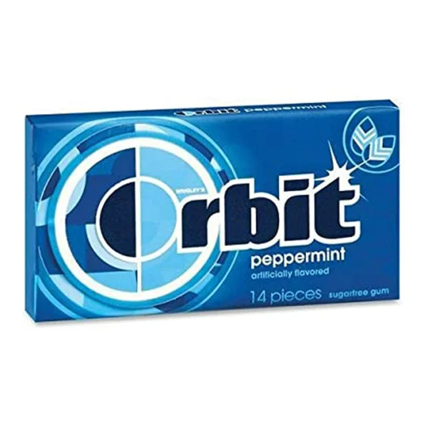 Orbit Sugar free Gum Peppermint Flavour, 14 Count