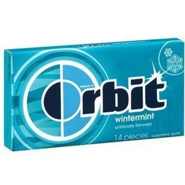 Orbit Sugar free Gum Wintermint Flavour, 14 Count, Pack of 1