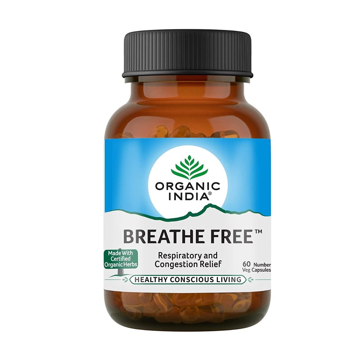 Buy Organic India Breathe Free, 60 Capsules | 19 Minutes Delivery ...