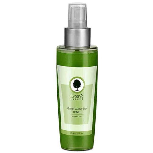 Organic Harvest Green Cucumber Toner 100 ml | Cucumber | Face Toner | 100% Organic, Pack of 1