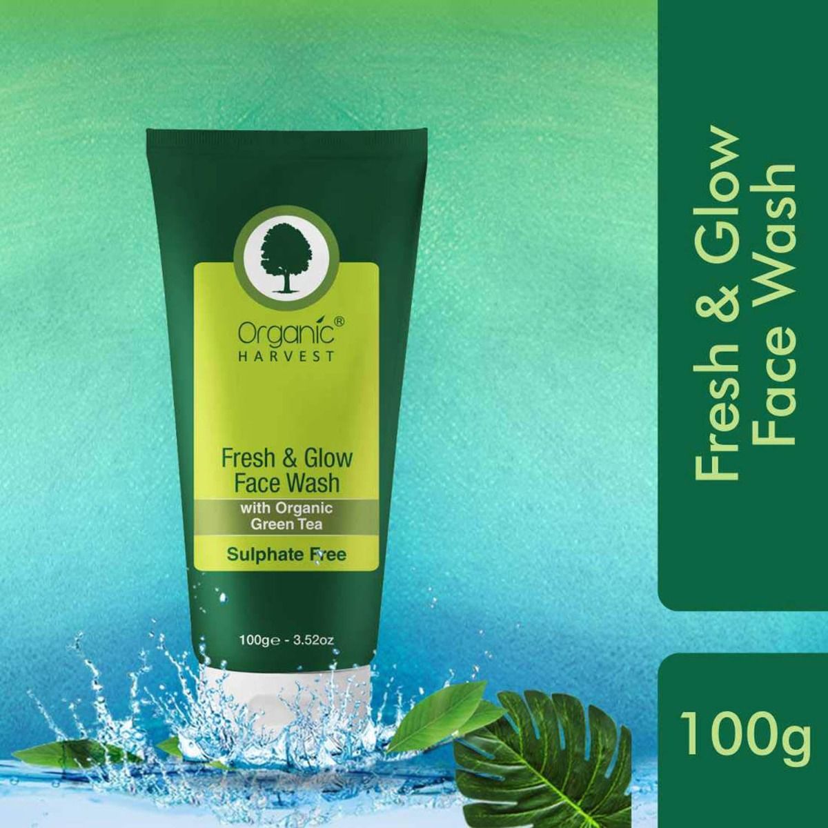 Organic Harvest Fresh & Glow Green Tea Face Wash, 100 gm Price, Uses