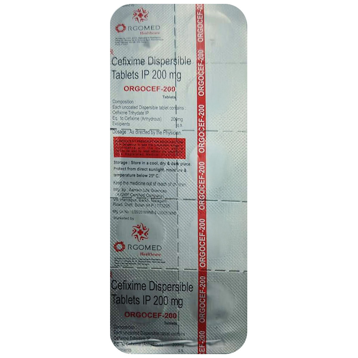 Orgocef-200 Tablet 10's, Pack of 10 Orgocef-200 Tablet 10's, Pack of 10