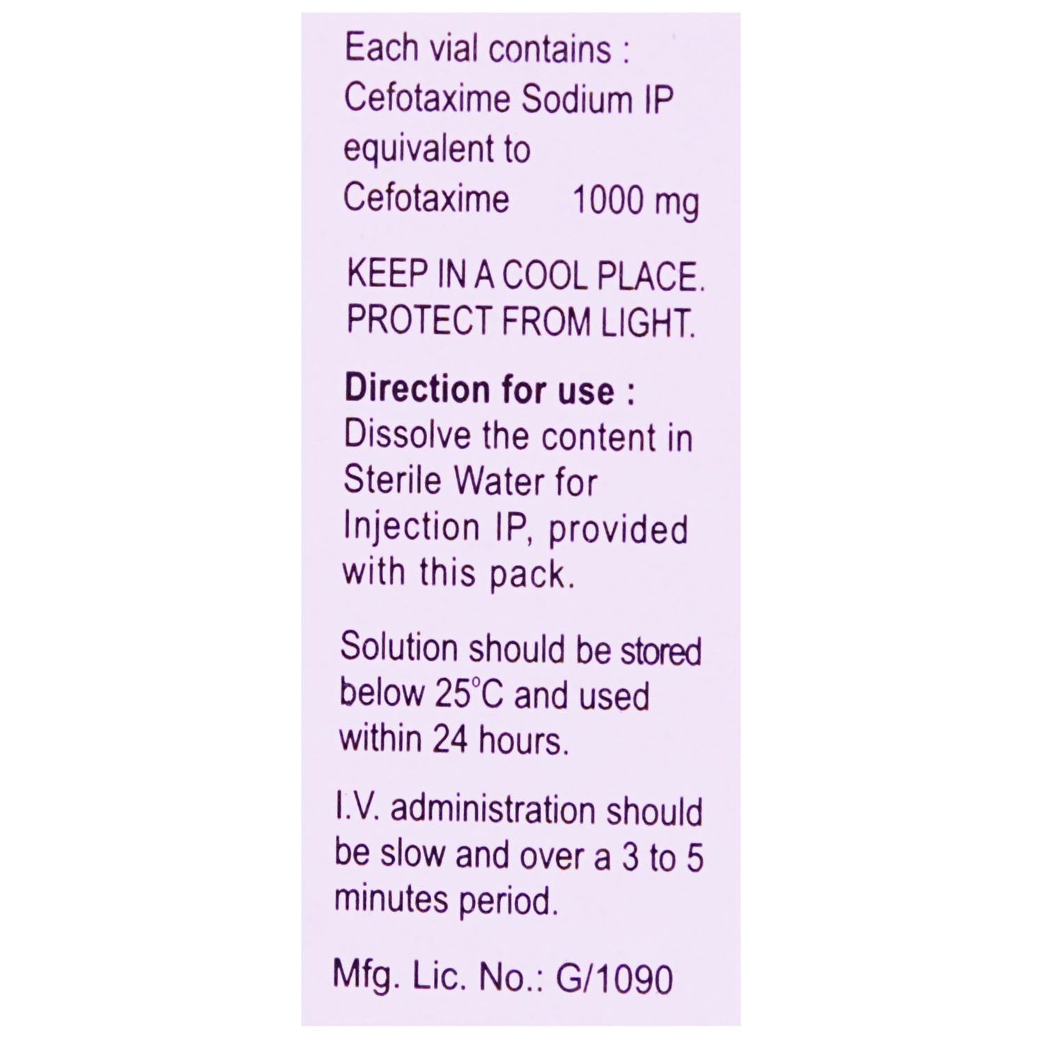 ORITAXIM INJECTION VIAL DRY 1GM, Pack of 1 INJECTION ORITAXIM INJECTION VIAL DRY 1GM, Pack of 1 INJECTION