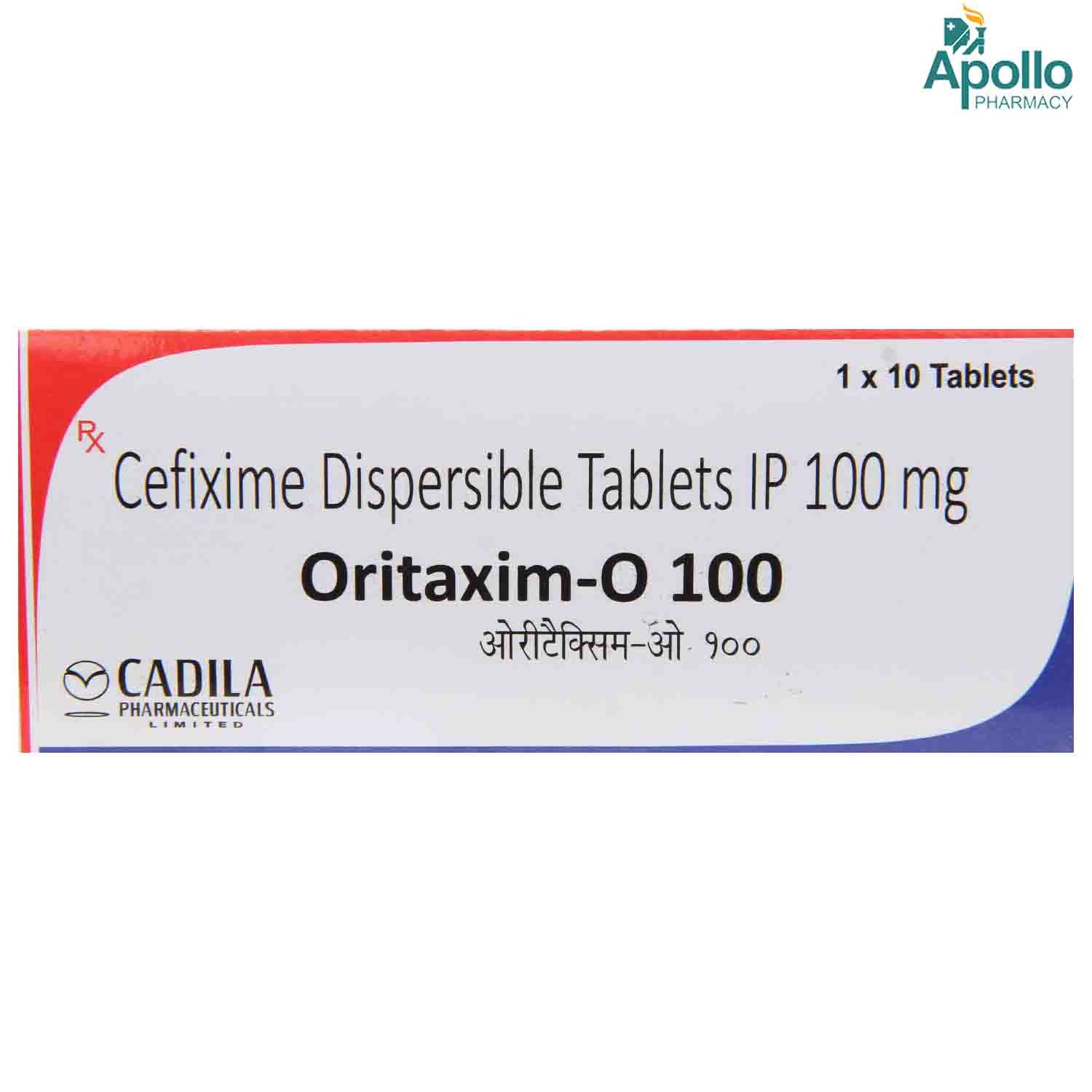 Oritaxim O 100 mg Tablet 10's, Pack of 10 TABLETS Oritaxim O 100 mg Tablet 10's, Pack of 10 TABLETS