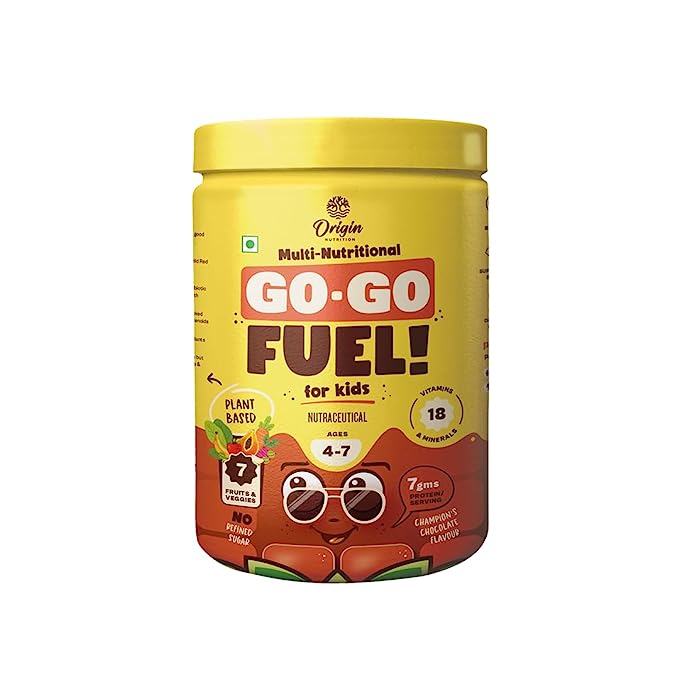 Origin Nutrition Multi-Nutritional Go-Go Fuel Champion’s Chocolate Flavour Powder for 4-7 Year Kids, 400 gm, Pack of 1 Origin Nutrition Multi-Nutritional Go-Go Fuel Champion’s Chocolate Flavour Powder for 4-7 Year Kids, 400 gm, Pack of 1